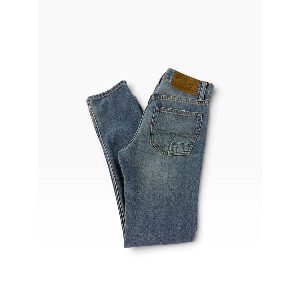 Polo Ralph Lauren Boys Distressed Patchwork Denim Jeans Size 10-12